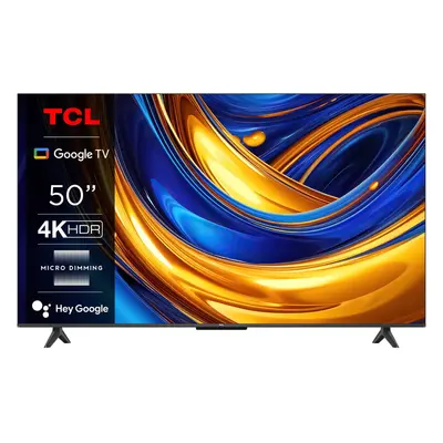 Televizor TCL LED 50P655, cm, Smart Google TV, 4K Ultra HD, Clasa F (Model 2024), Negru