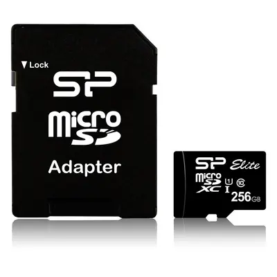 Card de memorie Silicon Power MicroSDHX, 256GB, Elite, UHS-I, adaptor SD