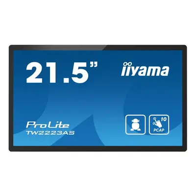 Ecran Profesional VA LED Iiyama 21.5" TW2223AS-B2, Full HD (1920 x 1080), HDMI, Boxe, Touchscree