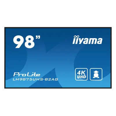 Monitor IPS LED Iiyama 97.5" LH9875UHS-B2AG, UHD (3840 x 2160), VGA, DVI, HDMI, DisplayPort, Box