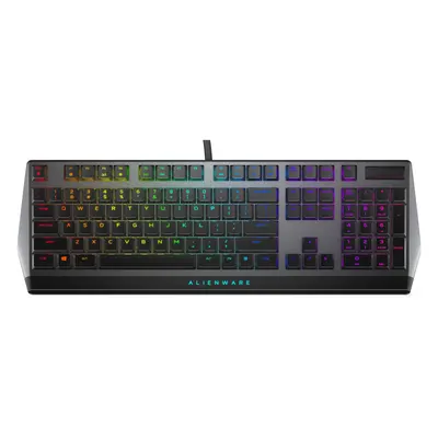 Tastatura mecanica gaming Alienware 510K, Iluminare RGB, Taste Slim, Moon Grey