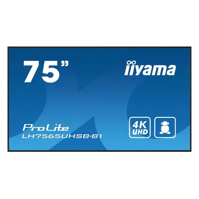 Display Profesional IPS LED Iiyama 75" LH7575UHS-B1AG, UHD (3840 x 2160), HDMI, DisplayPort, Box