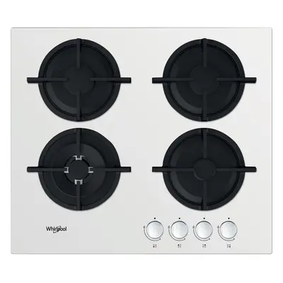 Plita Incorporabila Whirlpool AKT 625/WH, Gaz, 7800w, zone de gatit, 59cm, Alb