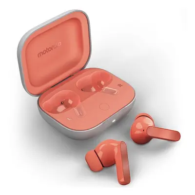 Casti bluetooth stereo MOTO Buds Guitar, Wireless Earbuds, tip In-Ear, Coral Peach