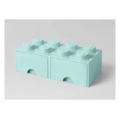 Cutie depozitare - LEGO Brick Drawer 2x4, Aqua Blue (40061742)