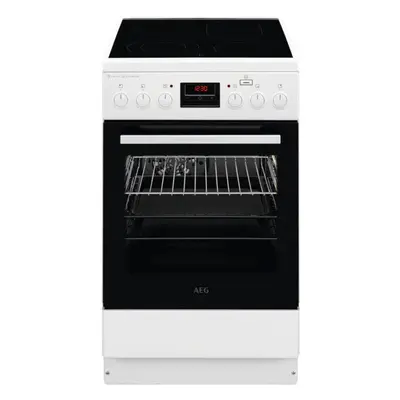 Aragaz AEG CCB56481BW, Vitroceramica, zone de gatit, Cuptor electric multufuntional, SteamBake, 