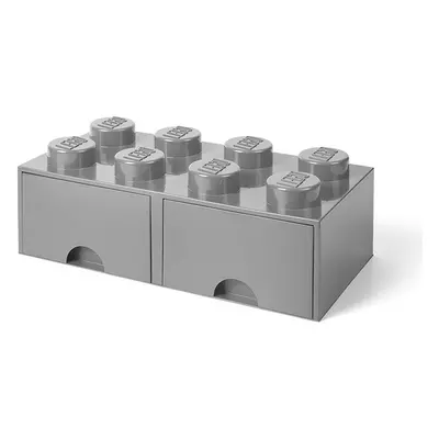 Cutie depozitare LEGO 2x4 cu sertare, gri (40061740)