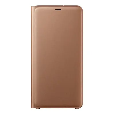 Husa flip cover pentru Samsung Galaxy A7 (2018), aurie