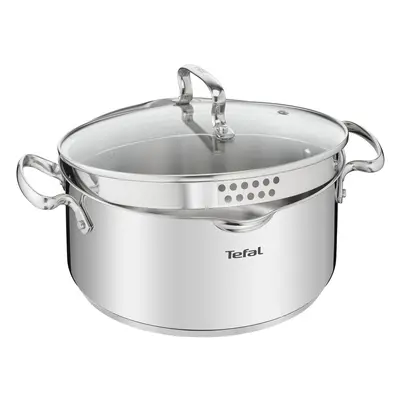 Oala cu capac Tefal Duetto, cm, Inox