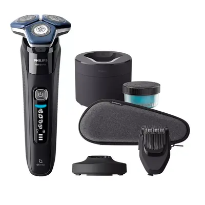 Aparat de ras Philips Shaver Series S7886 55, acumulator, autonomie min, SkinIQ, Negru