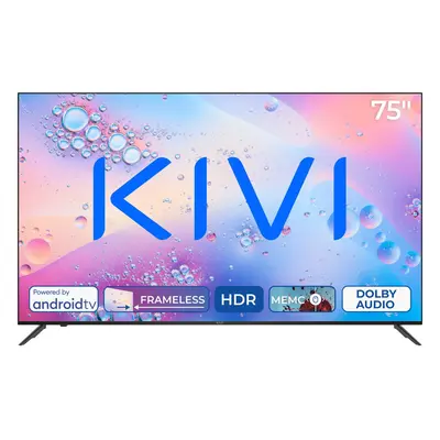 Televizor KIVI LED 75U760QB, cm, Smart Android TV, 4K Ultra HD, Clasa F, Negru