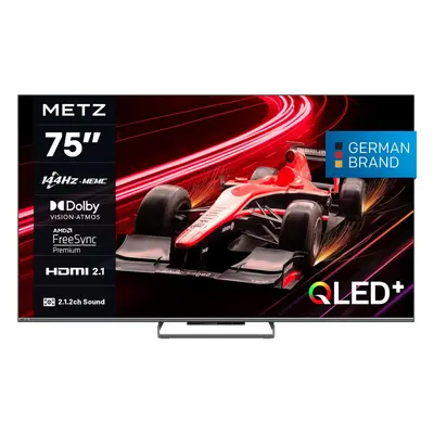 Televizor METZ QLED 75MQE8000, cm, Smart Google TV, 4K Ultra HD, Hz, Clasa F, Negru