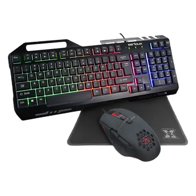 Kit Gaming Serioux Tobis in 1, Tastatura, Mouse, Mousepad