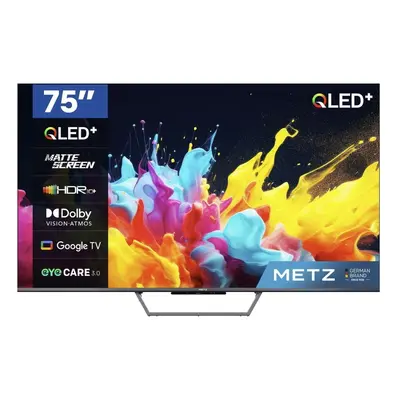 Televizor QLED Metz cm, 75MQE7600, Ultra HD 4K, Smart TV, Google TV, WiFi, CI+, Negru