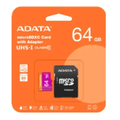 CARD 64 GB MICROSD + ADAPTOR ADATA CLASA 10 enGross