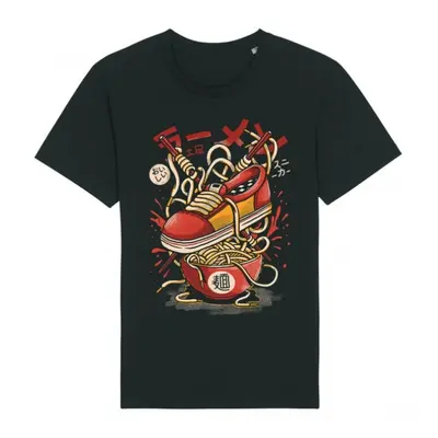 Tricou Barbati Negru "Ramen Sneakers" Engros