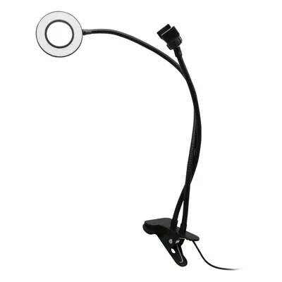 Lampa circulara de masa Led cu clema si suport flexibil de telefon, SP-43 Engros