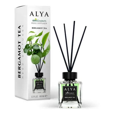 Odorizant de Cameră cu Bețișoare Alya, Bergamot Tea, difuzor de parfum elegant pentru casă, 100 