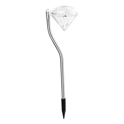 Lampa solara LED tip Diamant pentru gradina inaltime 30 cm, 2V, ABS, 600mAh, multicolor Engros