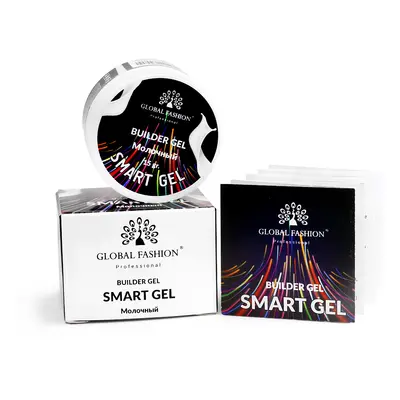 Gel constructie unghii Smart, autonivelant, Global Fashion, 15 g, milk Engros