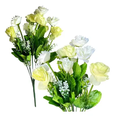 Buchet flori artificiale Lisianthus în galbene delicat , engros 40 cm lungime, 10 fire fiecare