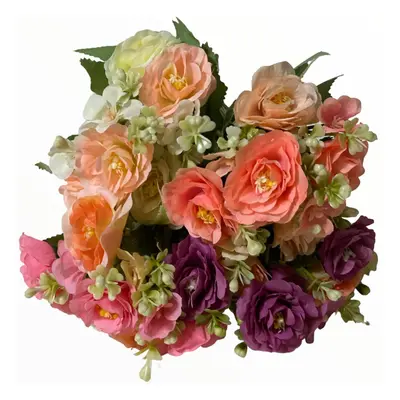 Buchet decorativ en gros din flori artificiale ,mix de culori 30cm codW37288