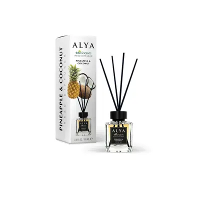 Odorizant de Cameră cu Bețișoare Alya, Pineapple & Coconut, difuzor de parfum elegant pentru cas