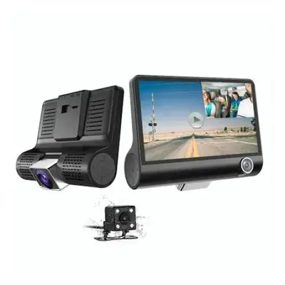 Camera Video Auto Tripla DVR, L300-1, ENGROS, Full-HD, 3 Camere - Fata/Spate/Interior, Ecran 4''