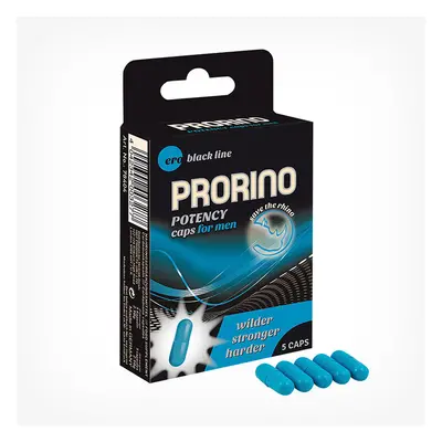 Capsule Ero Black Line Prorino POTENCY Caps, pentru potenta si erectii puternice, 5 buc