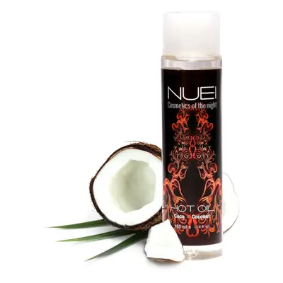 Ulei de masaj, NUEI - HOT OIL, sarutabil, cu efect de incalzire si aroma de Cocos, 100 ml