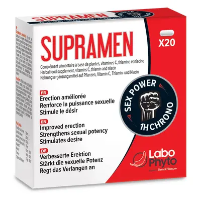 Capsule SUPRAMEN Sexual Power 4 in 1, Labophyto, potenta, erectie, intarziere ejaculare, libidou