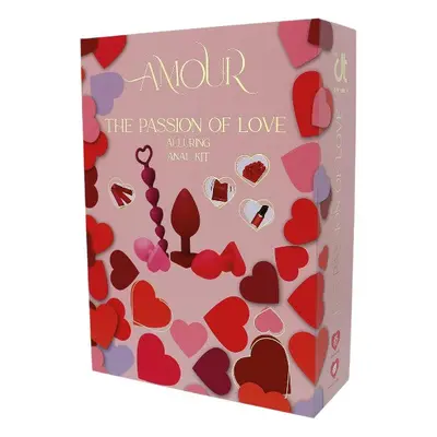 Kit Amour - The Passion Of Love, ideal pentru cupluri, petale de trandafir, banda din satin, 3 p