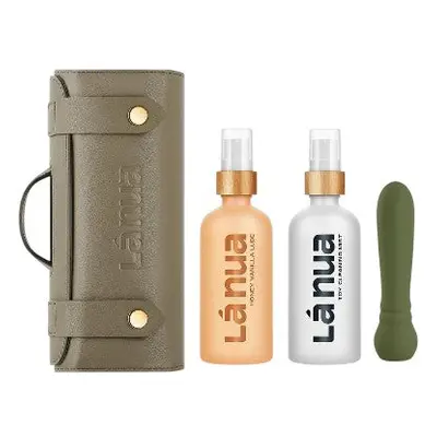 Kit cadou LáNuaVibrator bullet Ultra + Lubrifiant cu aromă de MIERE ȘI VANILIE + Spray curățare 