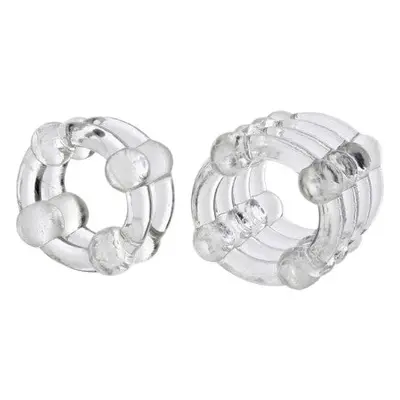 Set 2 inele pentru penis CALEXOTICS Colt Enhancer Rings, din TPE, design cu bile pentru stimular