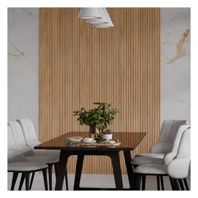 Panou riflaj decorativ NATURAL, MDF, maro, 1,8x10x280 cm