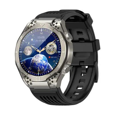 Smartwatch iSEN JA01 Silver, AMOLED 1.43 HD, Glicemie, Apel Bt, Apel SOS, Asist. vocala, Nivel r