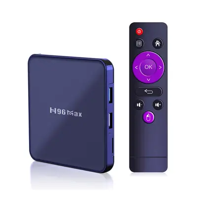 TV Box H96 Max V12 Smart Media Player, 4K, RAM 4GB DDR3, ROM 64GB, Android 12, RK3318 Quad Core,