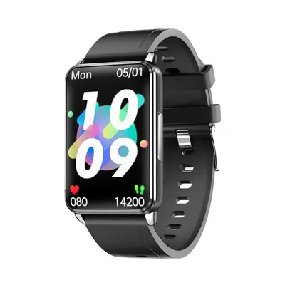 Smartwatch iSEN EP02 Negru, 1.3 TFT, ECG, Ritm cardiac, Presiune sanguina, Glicemie, Oxigen, Mon