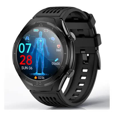 Smartwatch iSEN FD02 Negru, 1.46 HD, Imbunatatire somn, Glicemie, PPG+ECG, HR, Apel Bt, SOS, Asi