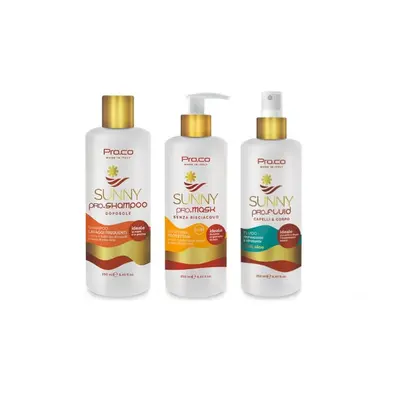 Set 3 produse SUNNY cu PROTECTIE SOLARA (sampon + masca + spray)