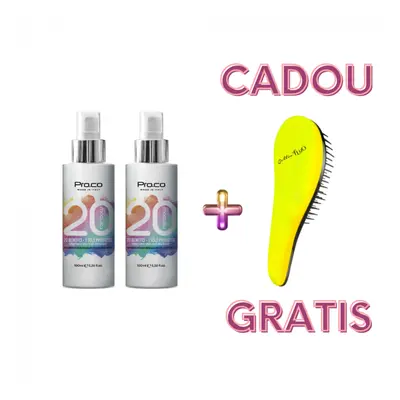 Set 3 produse RAINBOW DETANGLER ( 2 spray-uri tratament + 1 perie CADOU)