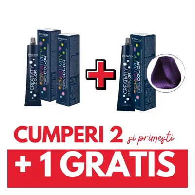 OFERTA 2+1 GRATIS - Vopsea par directa CREATIVITY PRO.COLOR 100 ml - VIOLET