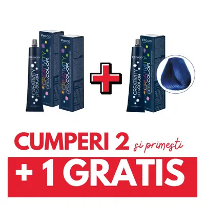 OFERTA 2+1 GRATIS - Vopsea par directa CREATIVITY PRO.COLOR 100 ml - ALBASTRU