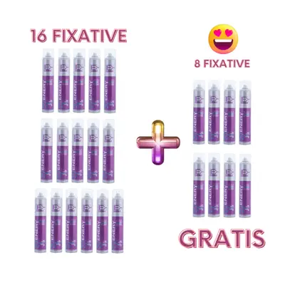 Oferta 16 + 8 GRATIS Set 24 fixative spray Extra Strong ENERY 500 ml