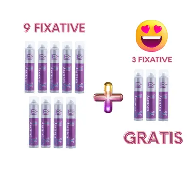 Oferta 9+3 GRATIS Set 12 fixative spray Extra Strong ENERY 500 ml