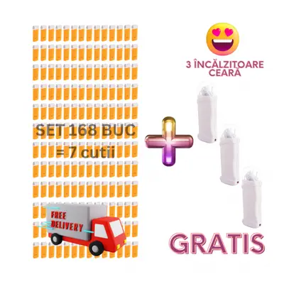 Oferta 168 cartuse ceara epilat + 3 incalzitoare ceara GRATIS