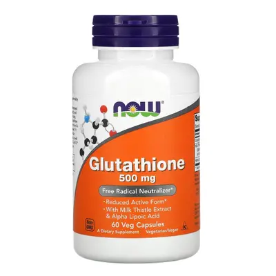 NOW Foods Glutathione cu Armurariu & Alfa Lipoic Acid - 500mg - 60 Capsule