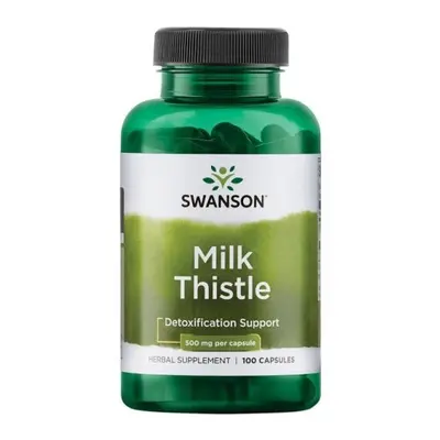 Swanson Milk Thistle, Armurariu, 500mg - 100 Capsule (Supliment Hepatoprotect pentru ficat)