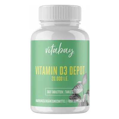 Vitabay Vitamina D3 - 20.000 UI - 360 Tablete vegane