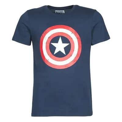 Yurban  MARVEL CAPTAIN AMERICA LOGO  Tricouri mânecă scurtă Bărbați albastru